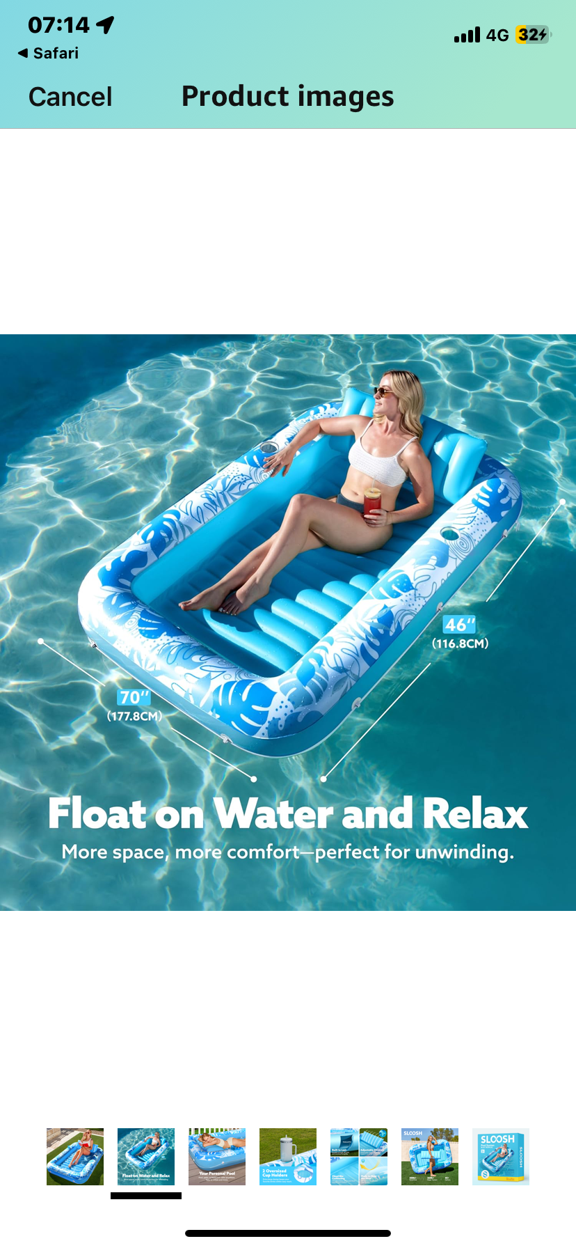 Sloosh Inflatable Tanning Pool