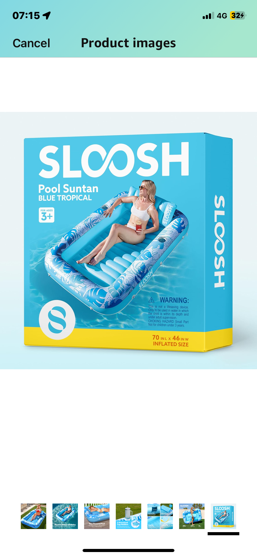 Sloosh Inflatable Tanning Pool