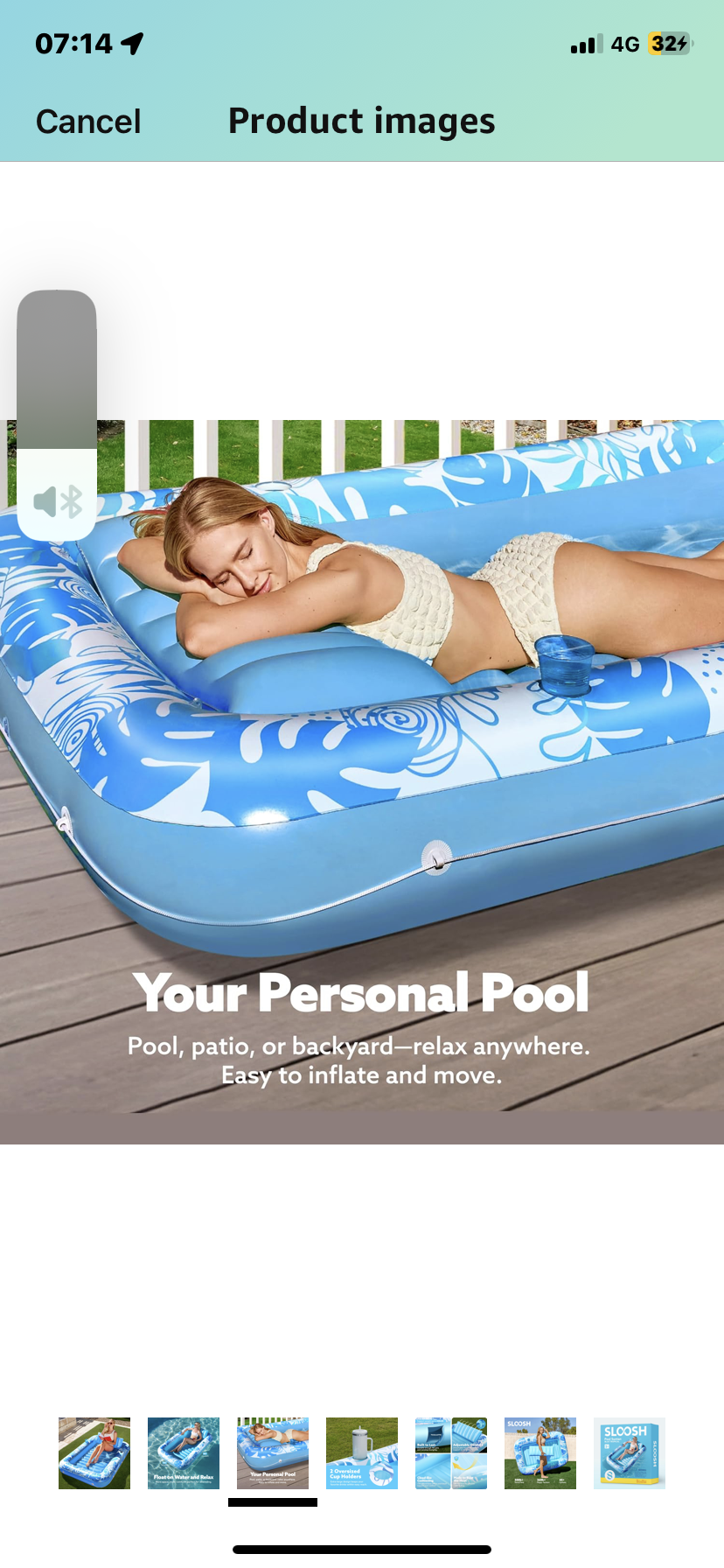 Sloosh Inflatable Tanning Pool