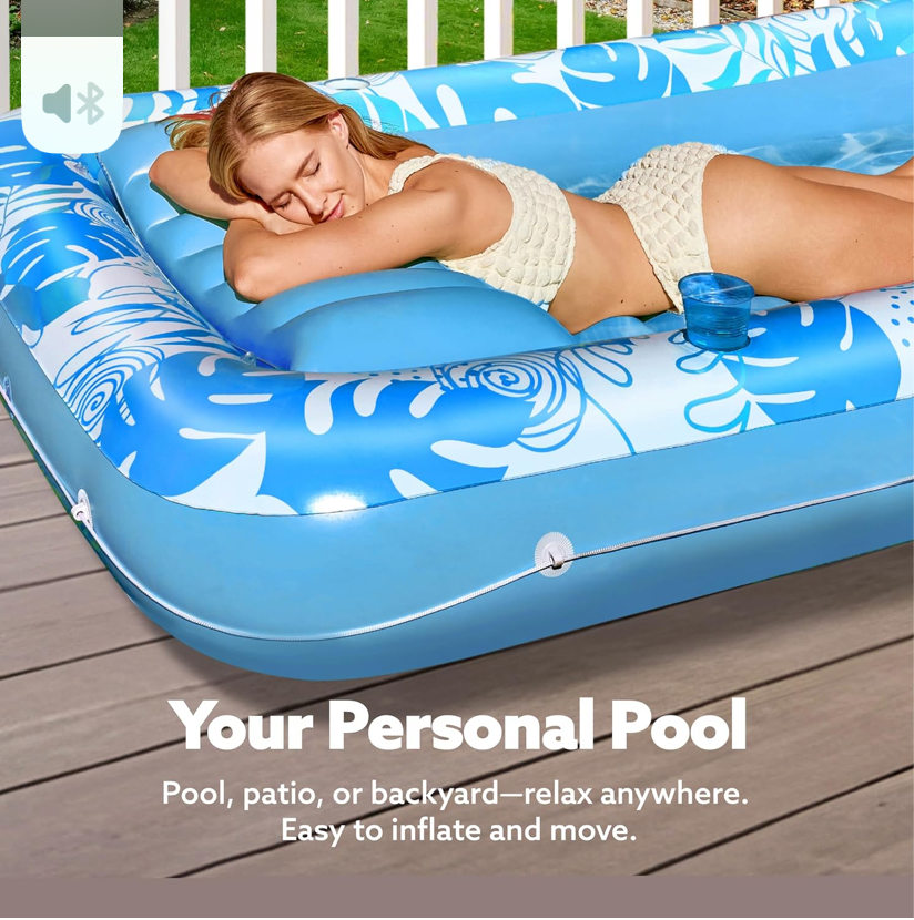 Sloosh Inflatable Tanning Pool