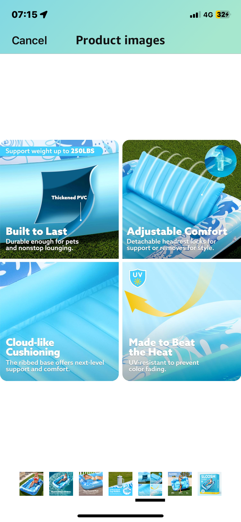 Sloosh Inflatable Tanning Pool