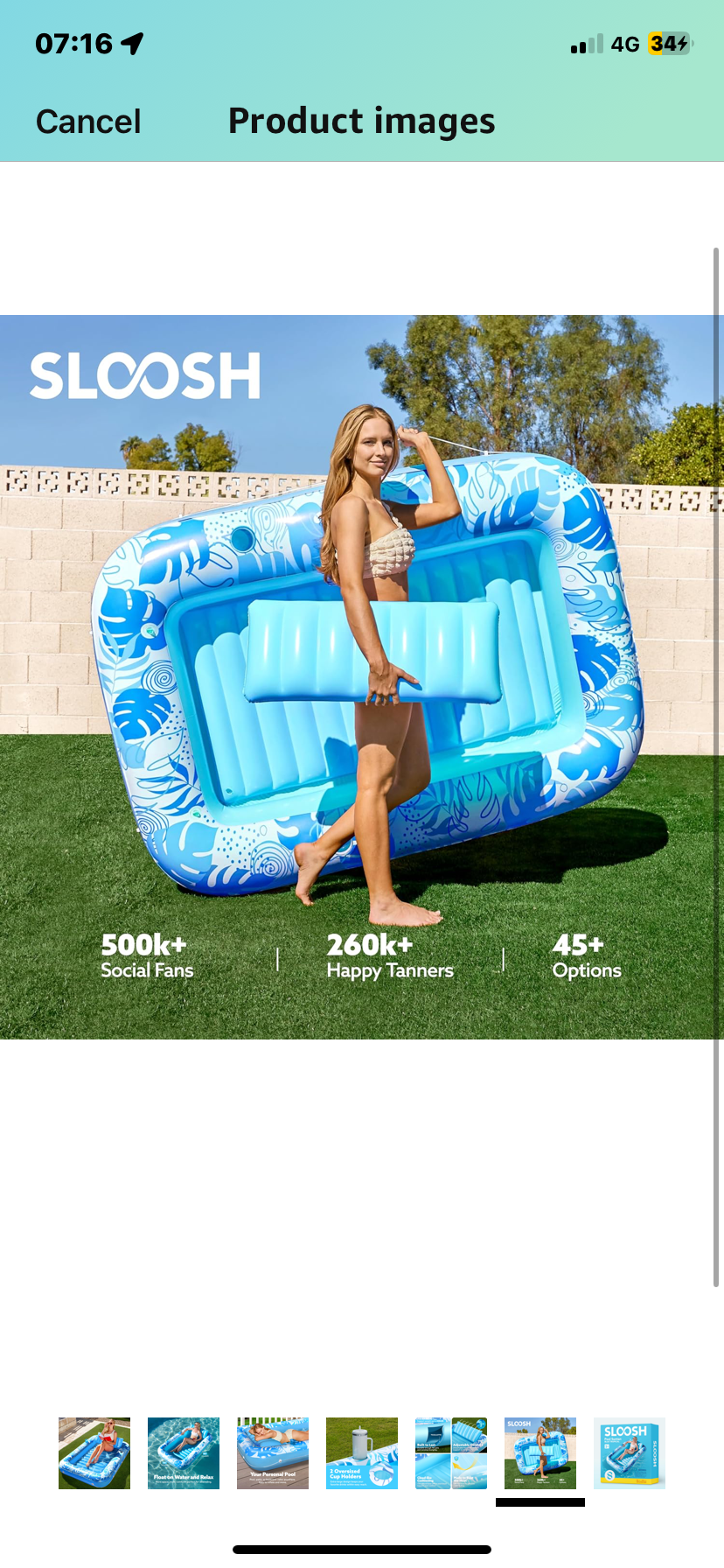 Sloosh Inflatable Tanning Pool